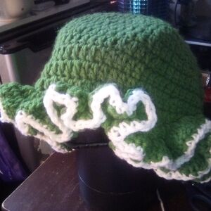 Hand crafted crochet Ruffle Hat